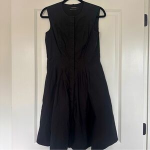 ✨ Club Monaco Black Pleated Sleeveless Dress – Size 8 – Perfect Condition ✨
